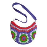 Crochet- rossbody Bag (Lavender with Springtime Sunflower Granny Squares Motif)