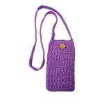 Crochet Mobile Phone Bag with Strap (Lilac)