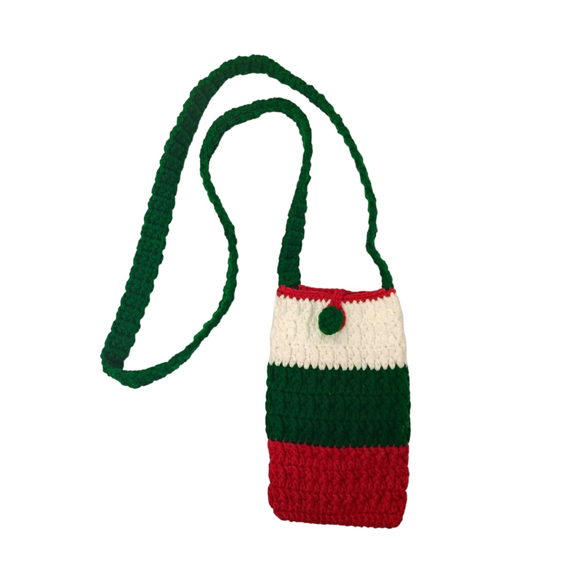 Crochet Mobile Phone Bag with Strap (Yuletide)