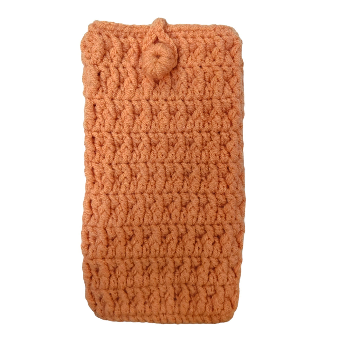 Crochet Mobile Phone Bag, Power Bank Case (Cantaloupe)